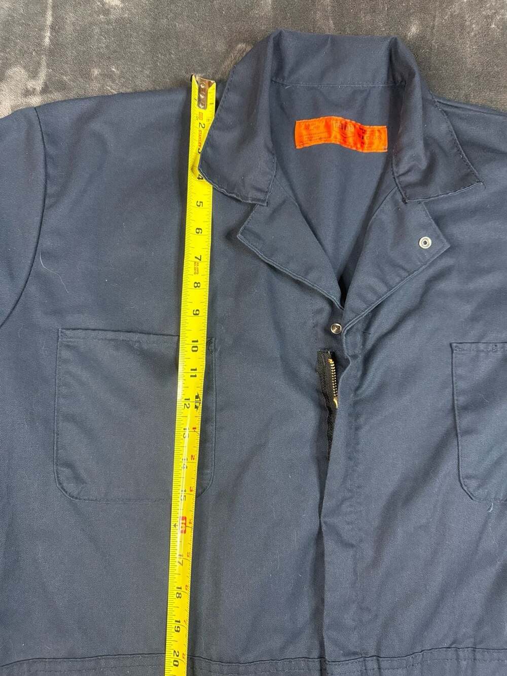 Red Kap Twill Action Coverall Size 50 RG Navy Blue Work Jumpsuit#143